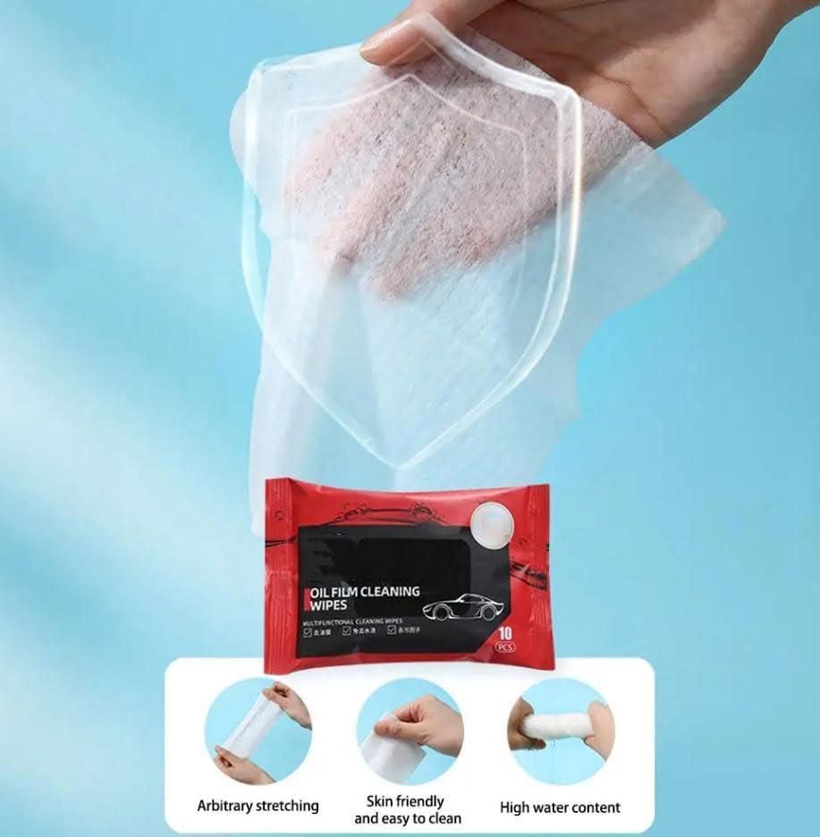 Automotive Oil Film Cleaning Wet Wipes (Pack of 2)